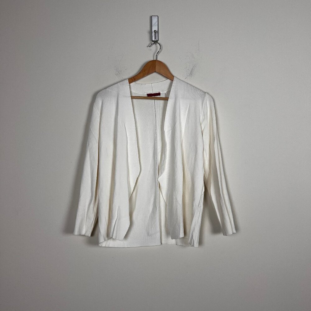 2/$20 Red White Open Front Cardigan L